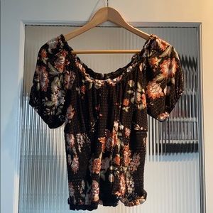 American rag super cute oriental blouse sz Small